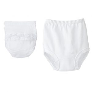 Braguitas cubrepañal puntilla