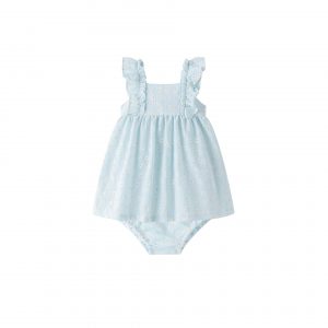 Vestido celeste margaritas.