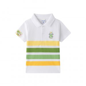 Polo rayas verde y amarilla bebe
