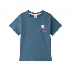 Camiseta craneo azul tinta