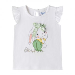 Camiseta conejita lazo verde.