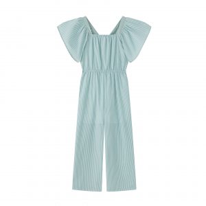 Mono verde de rayas volante.