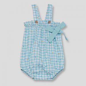 Ranita cuadros turquesa.