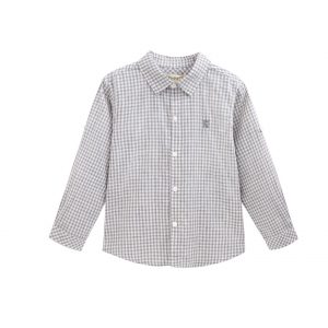Camisa cuadros vichy gris.