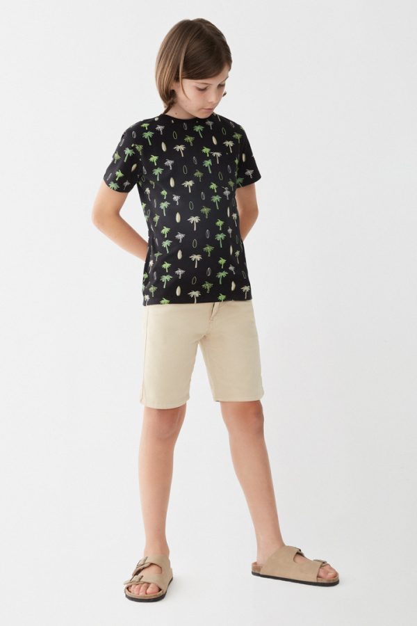 Camiseta Palmeras negra.