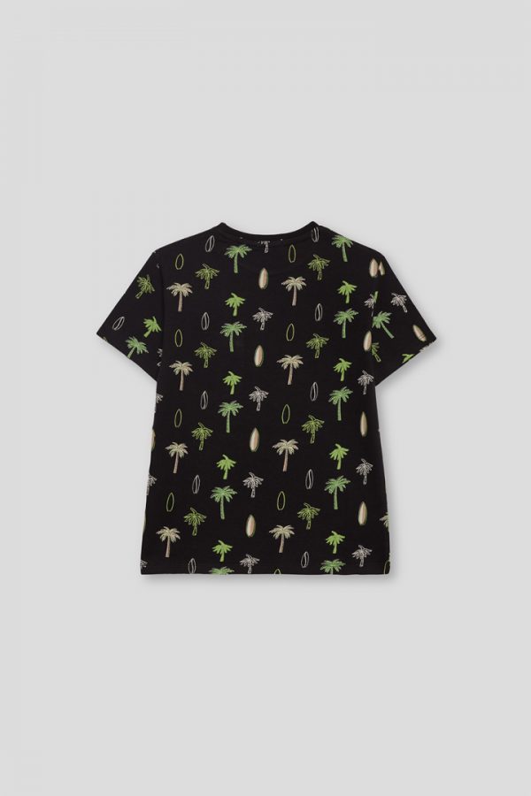 Camiseta Palmeras negra. - Imagen 2