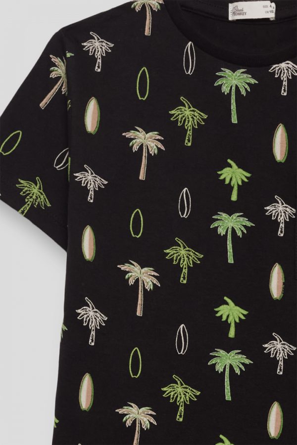 Camiseta Palmeras negra. - Imagen 3