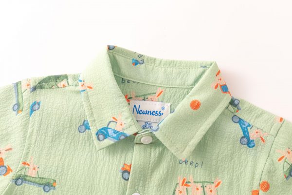 Conjunto camisa y bermuda coches. - Imagen 2