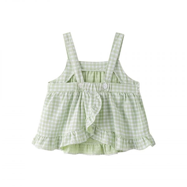 Conjunto vichy verde agua. - Imagen 2