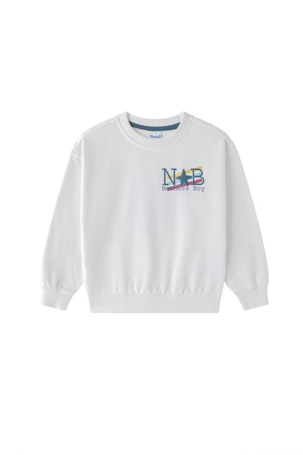 Sudadera marfil newness boy