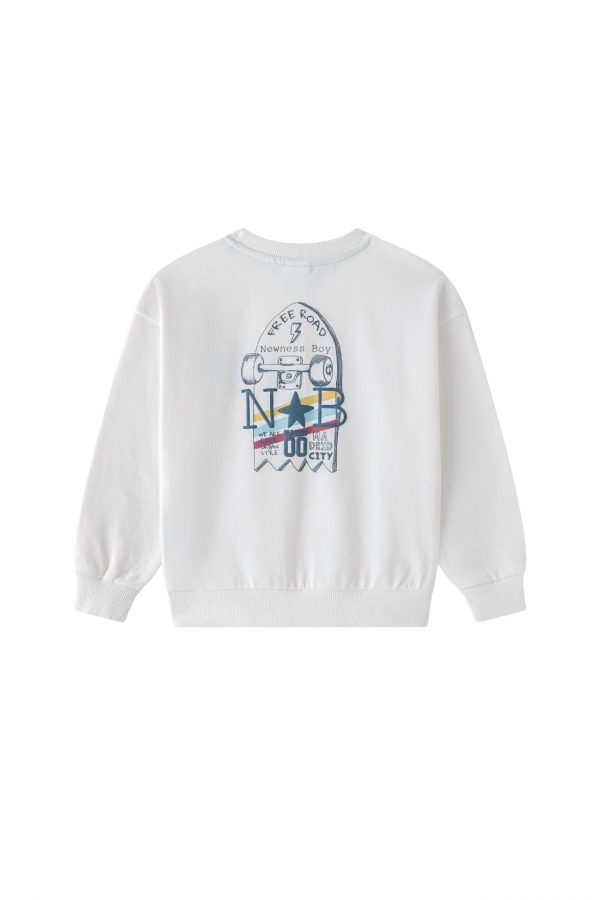 Sudadera marfil newness boy - Imagen 2