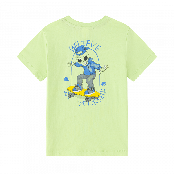 Camiseta alien believe verde pistacho - Imagen 4