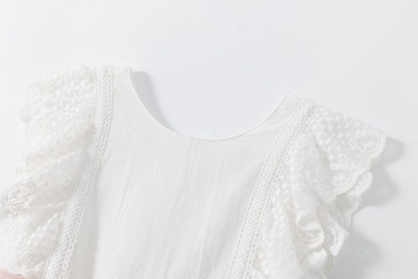 Mono blanco lazo rosa empolvado. - Imagen 4