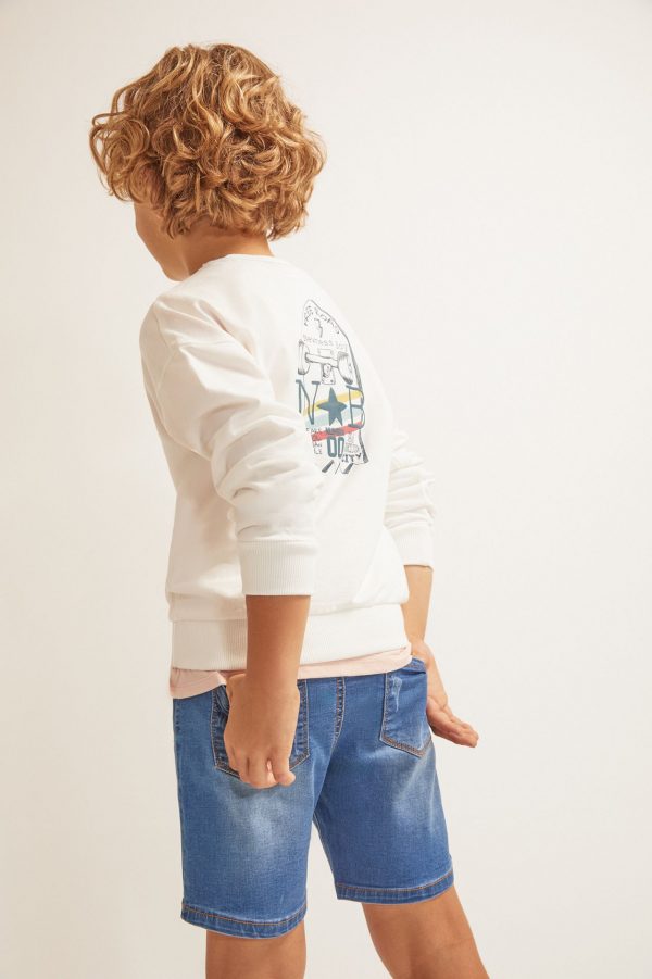 Sudadera marfil newness boy - Imagen 4