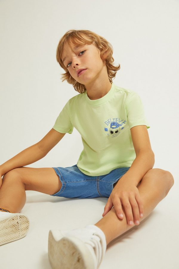 Camiseta alien believe verde pistacho