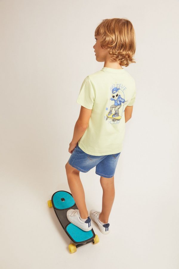 Camiseta alien believe verde pistacho - Imagen 2