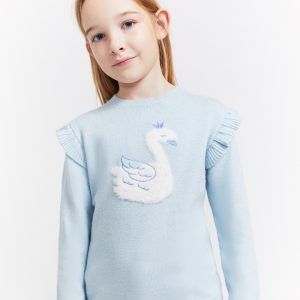Jersey de punto cisne bebe.