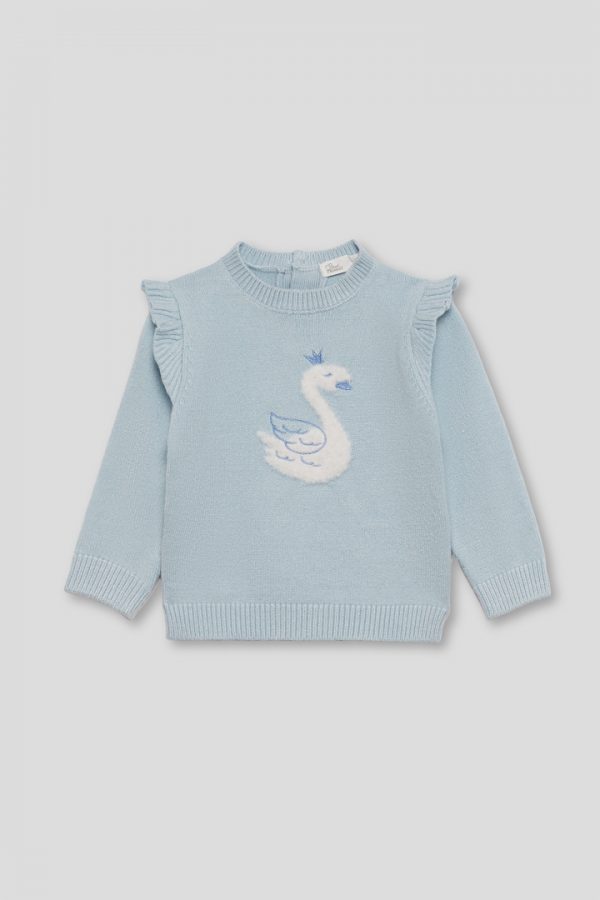 Jersey de punto cisne bebe. - Imagen 2