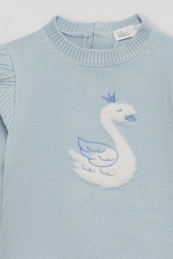 Jersey de punto cisne bebe. - Imagen 4