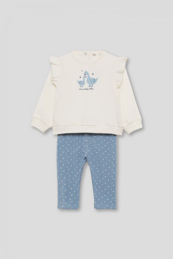 Conjunto de sudadera y leggin cisne. - Imagen 2