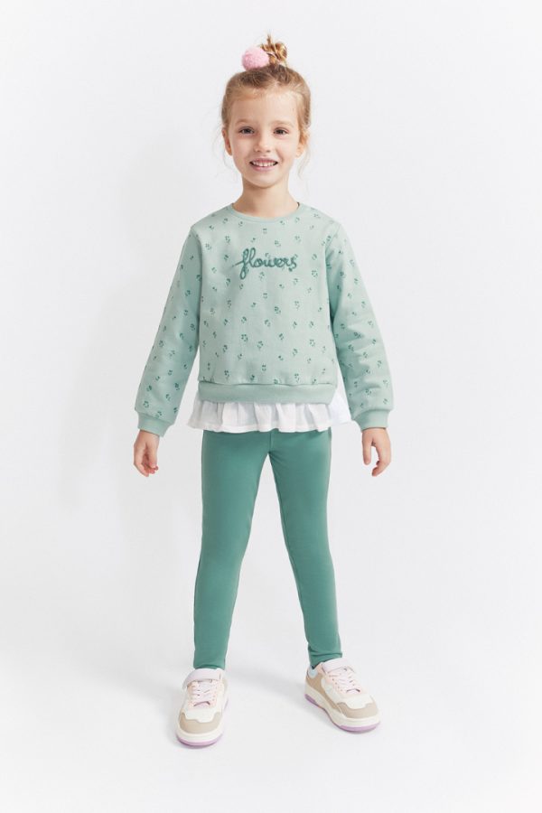 Conjunto sudadera y leggin flowers.