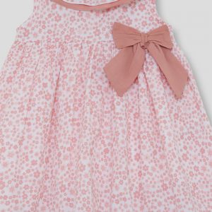 Vestido flores rosa y lazo
