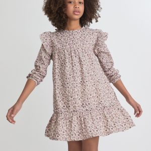 Vestido crudo de flores.